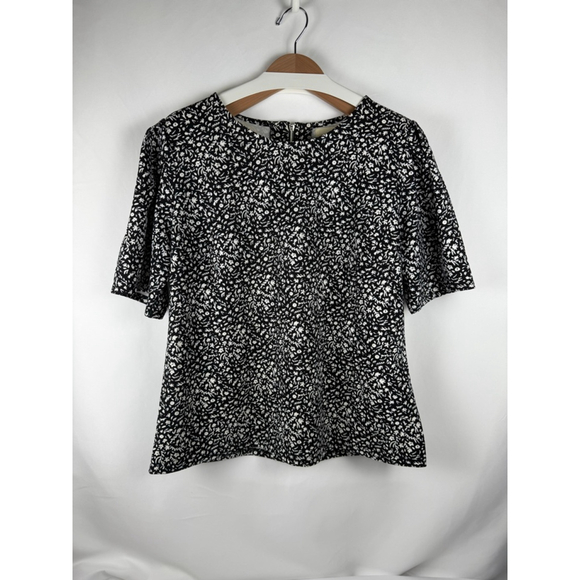Women's Melloday Floral Print Top Black/White Size XL - Picture 1 of 6